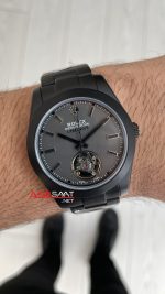 Rolex Label Noir Tourbillon Mat PVD Black 40mm Replika Saat