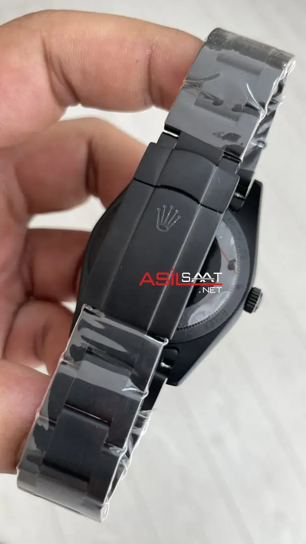 Rolex Label Noir Tourbillon Mat PVD Black 40mm Replika Saat Rolex Label Noir Tourbillon Mat PVD Black 40mm Replika Saat