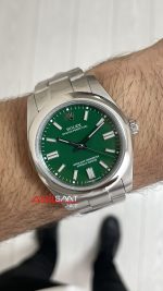 Rolex Oyster Perpetual Green 134300 Yeşil 41mm Replika Saat