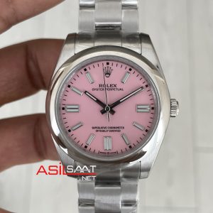 Rolex Oyster Perpetual Pembe 124300 41mm Replika Saat