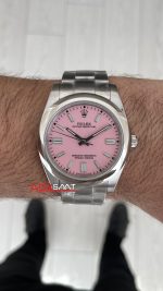 Rolex Oyster Perpetual Pembe 124300 41mm Replika Saat