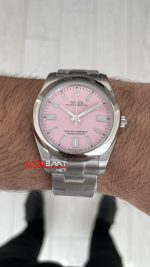 Rolex Oyster Perpetual Pembe 124300 41mm Replika Saat