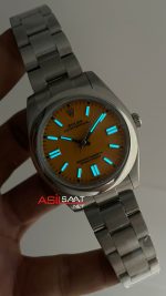 Rolex Oyster Perpetual Yellow 124300 Sarı Kadran 41mm Replika Saat