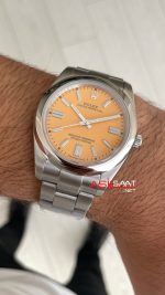 Rolex Oyster Perpetual Yellow 124300 Sarı Kadran 41mm Replika Saat