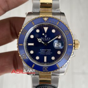 Rolex Submariner Bluesy 126613LB Two Tone Gold 41mm 3235 Clean Factory Swiss ETA Saat