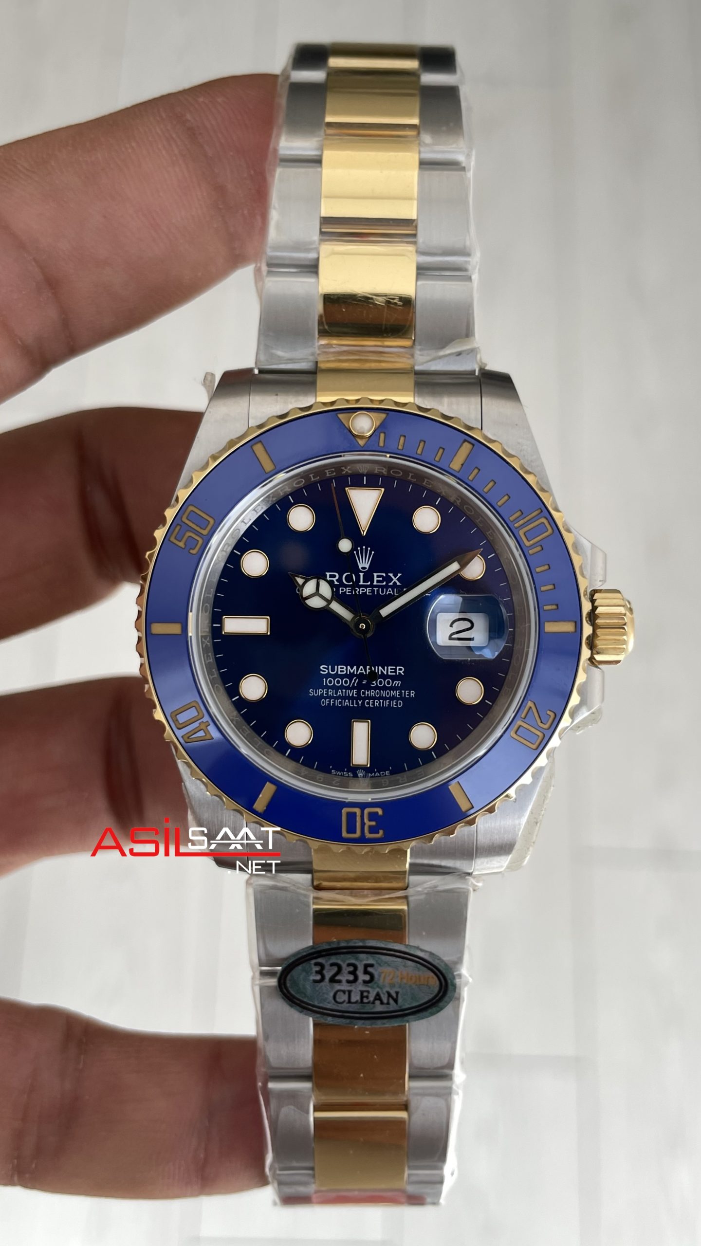 Rolex Submariner Bluesy 126613LB Two Tone Gold 41mm 3235 Clean Factory Swiss ETA Saat Rolex Submariner Bluesy 126613LB Two Tone Gold 41mm 3235 Clean Factory Swiss ETA Saat