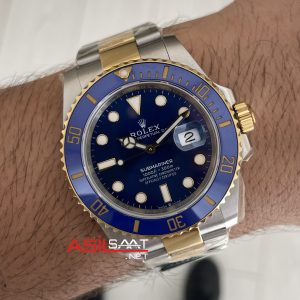 Rolex Submariner Bluesy 126613LB Two Tone Gold 41mm 3235 Clean Factory Swiss ETA Saat