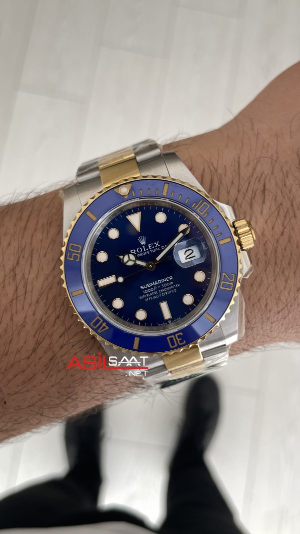 Rolex Submariner Bluesy 126613LB Two Tone Gold 41mm 3235 Clean Factory Swiss ETA Saat Rolex Submariner Bluesy 126613LB Two Tone Gold 41mm 3235 Clean Factory Swiss ETA Saat