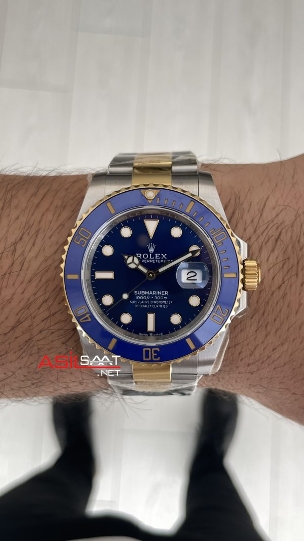 Rolex Submariner Bluesy 126613LB Two Tone Gold 41mm 3235 Clean Factory Swiss ETA Saat Rolex Submariner Bluesy 126613LB Two Tone Gold 41mm 3235 Clean Factory Swiss ETA Saat