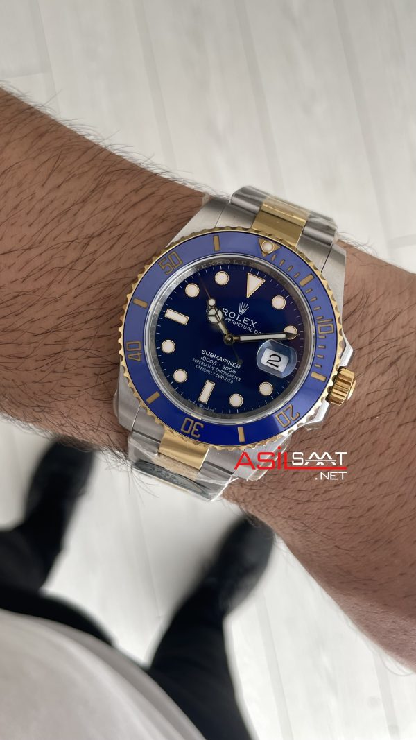 Rolex Submariner Bluesy 126613LB Two Tone Gold 41mm 3235 Clean Factory Swiss ETA Saat Rolex Submariner Bluesy 126613LB Two Tone Gold 41mm 3235 Clean Factory Swiss ETA Saat