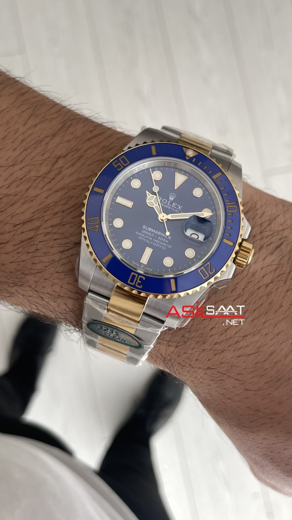 Rolex Submariner Bluesy 126613LB Two Tone Gold 41mm 3235 Clean Factory Swiss ETA Saat Rolex Submariner Bluesy 126613LB Two Tone Gold 41mm 3235 Clean Factory Swiss ETA Saat