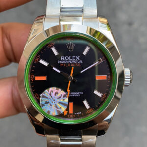Rolex Milgauss Siyah Kadran 40 mm 116400 GV Silver Replika Saat ROLMI001