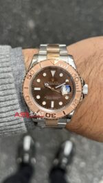 Rolex Yacht Master Chocolate 126621 Kahverengi Çikolata Kadran Everose 40 mm Rose Gold Replika Saat