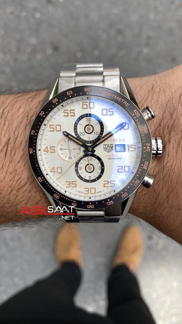 TAG Heuer Carrera Calibre 16 Beyaz Replika Saat TAG Heuer Carrera Calibre 16 Beyaz Replika Saat