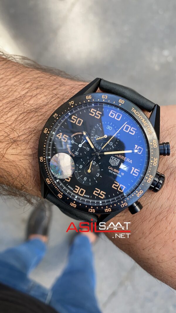 TAG Heuer Carrera Calibre 16 PVD Black Case Siyah TAG Heuer Carrera Calibre 16 PVD Black Case Siyah