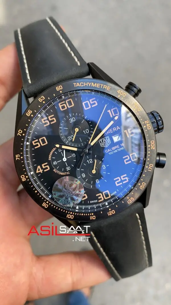 TAG Heuer Carrera Calibre 16 PVD Black Case Siyah