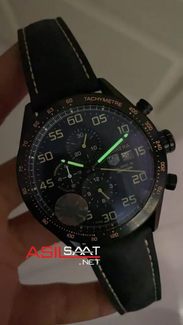 TAG Heuer Carrera Calibre 16 PVD Black Case Siyah
