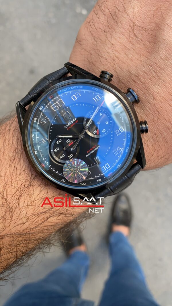 TAG Heuer Carrera Calibre 36 Jack Heuer Flyback Racing PVD Black CAR2B80