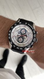 TAG Heuer Carrera Calibre Heuer 01 Skeleton Chronograph 44mm Beyaz Kadran Replika Saat