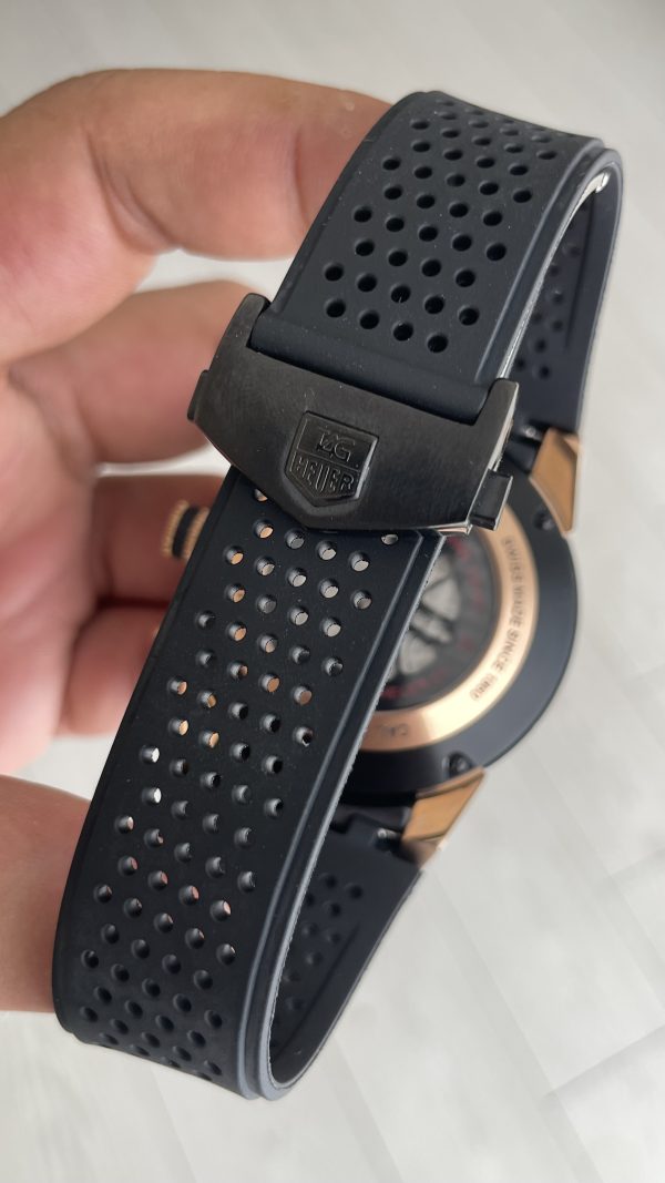 TAG Heuer Carrera Calibre Heuer 01 Skeleton Chronograph 44mm CAR2A5A Rosegold Siyah Kadran