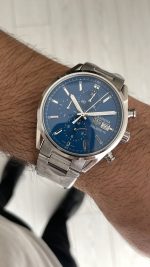 TAG Heuer Carrera Calibre Heuer 02 Mavi Kadran Silver 43mm Replika Saat