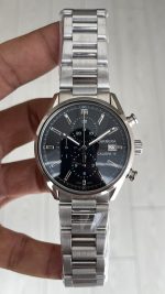 TAG Heuer Carrera Calibre Heuer 02 Siyah Kadran Silver 43mm Replika Saat