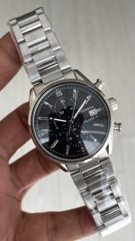 TAG Heuer Carrera Calibre Heuer 02 Siyah Kadran Silver 43mm Replika Saat