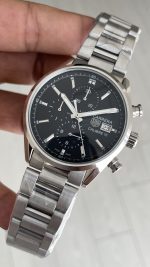 TAG Heuer Carrera Calibre Heuer 02 Siyah Kadran Silver 43mm Replika Saat
