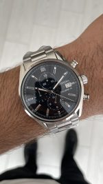 TAG Heuer Carrera Calibre Heuer 02 Siyah Kadran Silver 43mm Replika Saat