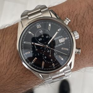 TAG Heuer Carrera Calibre Heuer 02 Siyah Kadran Silver 43mm Replika Saat