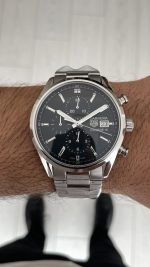 TAG Heuer Carrera Calibre Heuer 02 Siyah Kadran Silver 43mm Replika Saat
