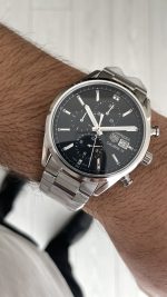TAG Heuer Carrera Calibre Heuer 02 Siyah Kadran Silver 43mm Replika Saat