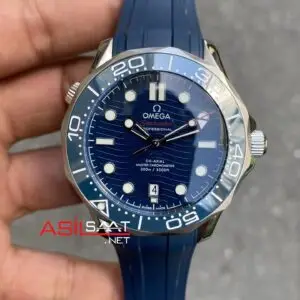 Omega Seamaster Diver 300M Mavi Kauçuk Replika Saat
