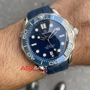 Omega Seamaster Diver 300M Mavi Kauçuk Replika Saat