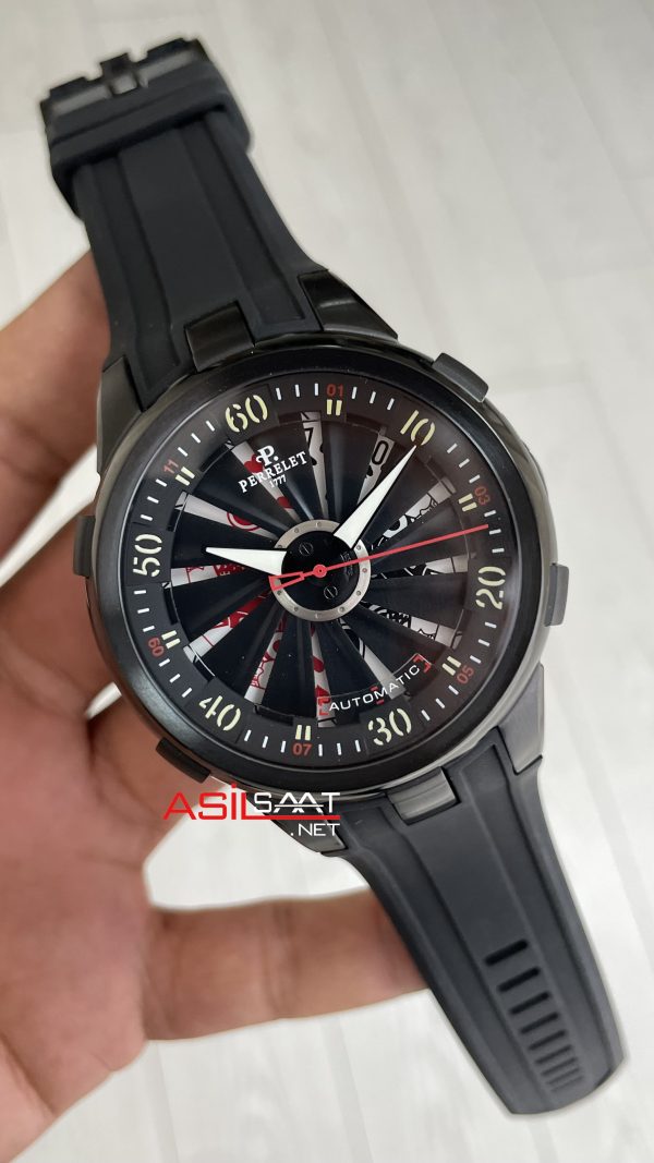 Perrelet Turbine Poker Face A4052 PVD Black 48 mm Replika Saat