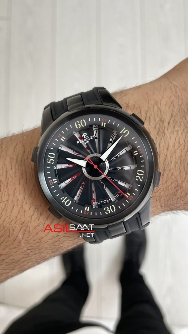 Perrelet Turbine Poker Face A4052 PVD Black 48 mm Replika Saat