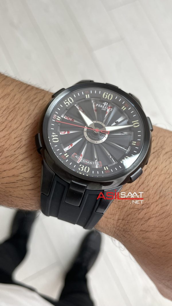 Perrelet Turbine Poker Face A4052 PVD Black 48 mm Replika Saat