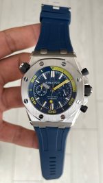 Audemars Piguet Royal Oak Offshore Diver Chronograph Mavi Kadran 26703ST Silver 42 mm Replika Saat