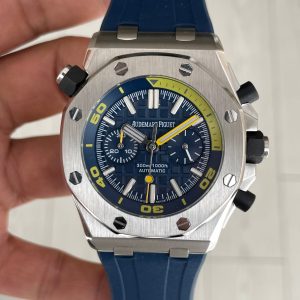 Audemars Piguet Royal Oak Offshore Diver Chronograph Mavi Kadran 26703ST Silver 42 mm Replika Saat