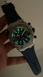 Audemars Piguet Royal Oak Offshore Diver Chronograph Mavi Kadran 26703ST Silver 42 mm Replika Saat