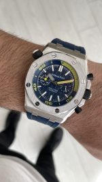 Audemars Piguet Royal Oak Offshore Diver Chronograph Mavi Kadran 26703ST Silver 42 mm Replika Saat
