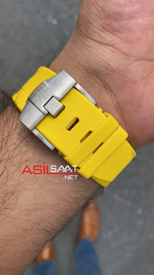 Audemars Piguet Royal Oak Offshore Diver Chronograph Sarı Kadran 42 mm 26703ST Yellow Replika Saat APOD027