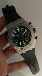 Audemars Piguet Royal Oak Offshore Diver Chronograph Siyah Kadran 26703ST Silver 42 mm Replika Saat