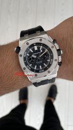 Audemars Piguet Royal Oak Offshore Diver Chronograph Siyah Kadran 26703ST Silver 42 mm Replika Saat