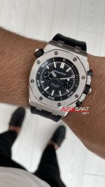 Audemars Piguet Royal Oak Offshore Diver Chronograph Siyah Kadran 26703ST Silver 42 mm Replika Saat