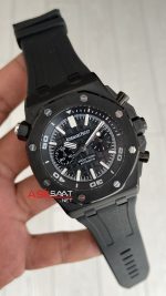 Audemars Piguet Royal Oak Offshore Diver Chronograph Siyah Kadran 42mm PVD Black Replika Saat