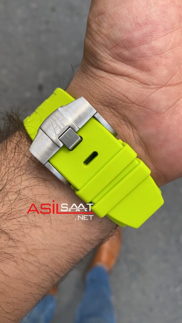 Audemars Piguet Royal Oak Offshore Diver Limon Yeşili Kadran 42 mm 15710ST.OO.A038CA.01 Lime Green Replika Saat APOD009