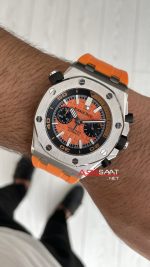 Audemars Piguet Royal Oak Offshore Diver Turuncu Kadran 26703ST Orange 42mm Replika Saat