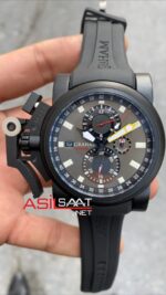 Graham Chronofighter Oversize PVD Black Siyah