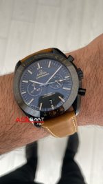 Omega Dark Side Of The Moon Black PVD Speedmaster Kahverengi Replika Saat